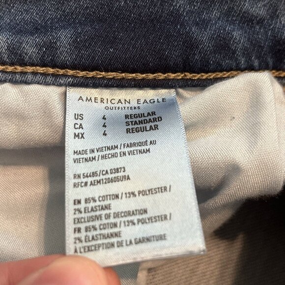 Women's American Eagle Jeans SZ 4 Hi-Rise Jegging Stretch Distressed Denim - Picture 9 of 13